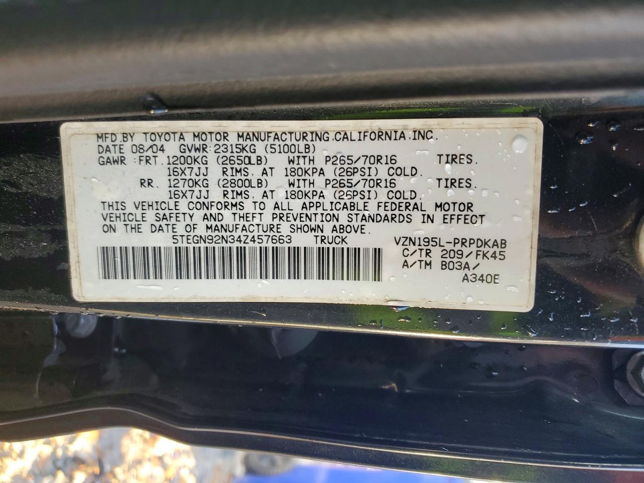 2004 TOYOTA TACOMA photo 23