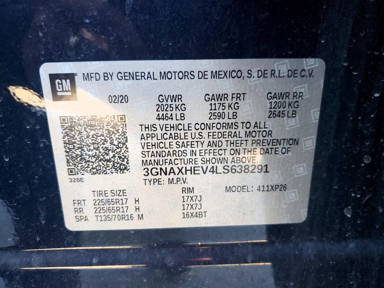 2020 CHEVROLET EQUINOX LS photo 13