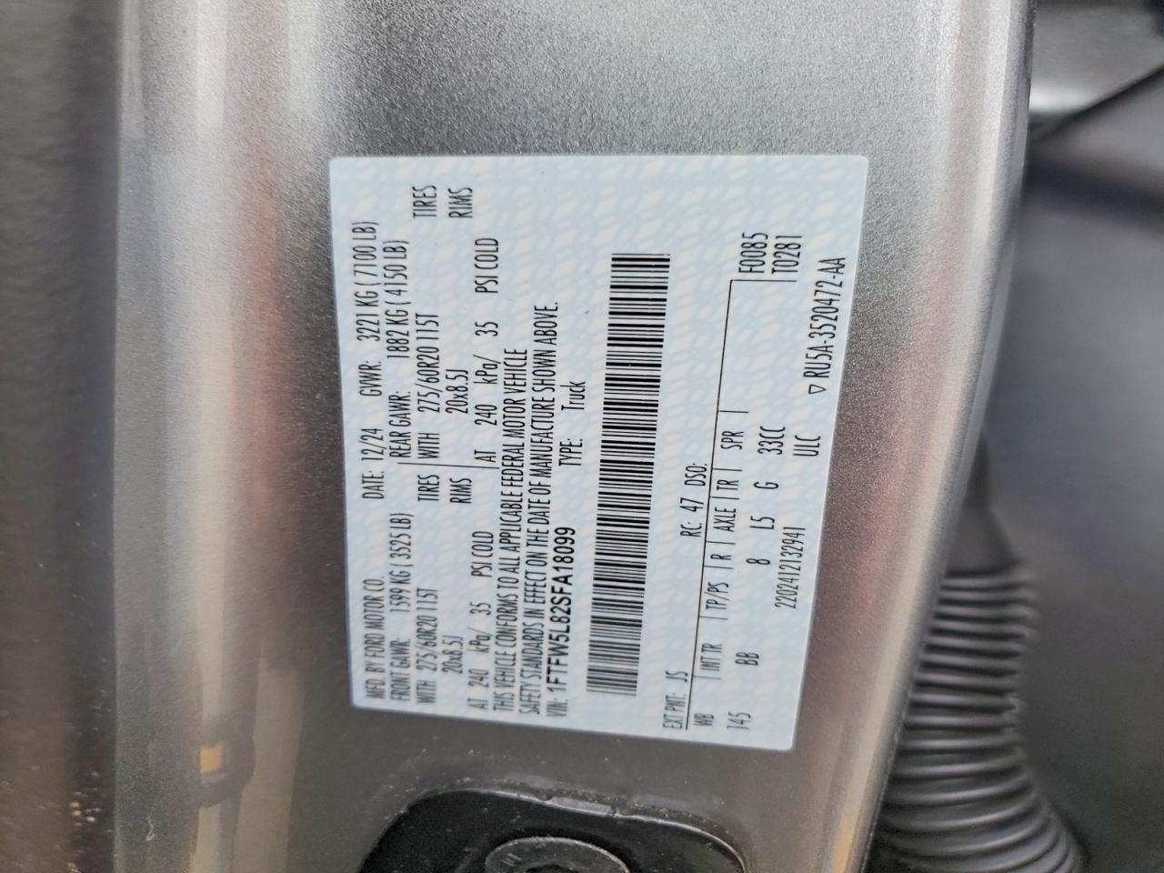 2025 FORD F150 LARIAT photo 23