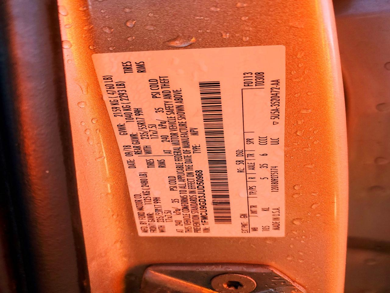 2018 FORD ESCAPE SE photo 13