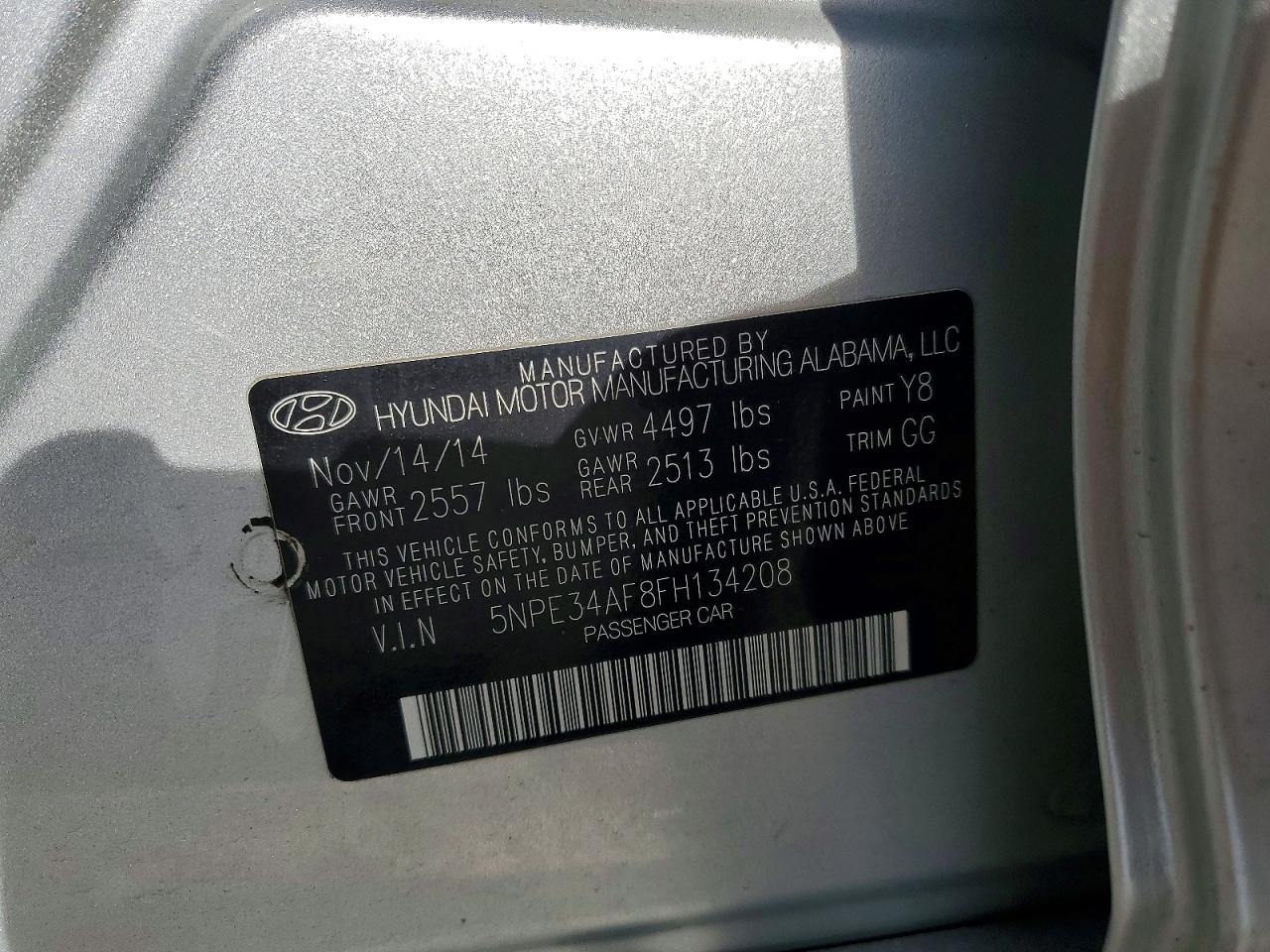2015 HYUNDAI SONATA SPORT photo 23