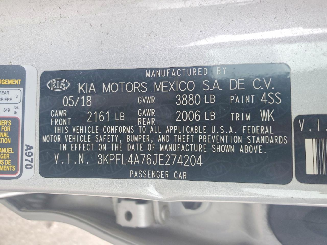 2018 KIA FORTE LX photo 12