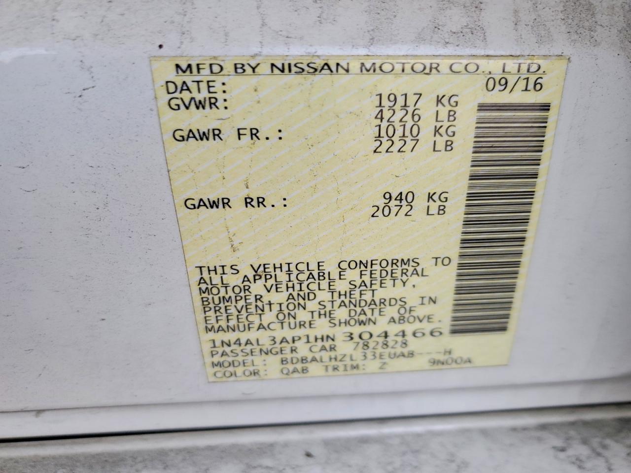 2017 NISSAN ALTIMA 2.5 photo 23