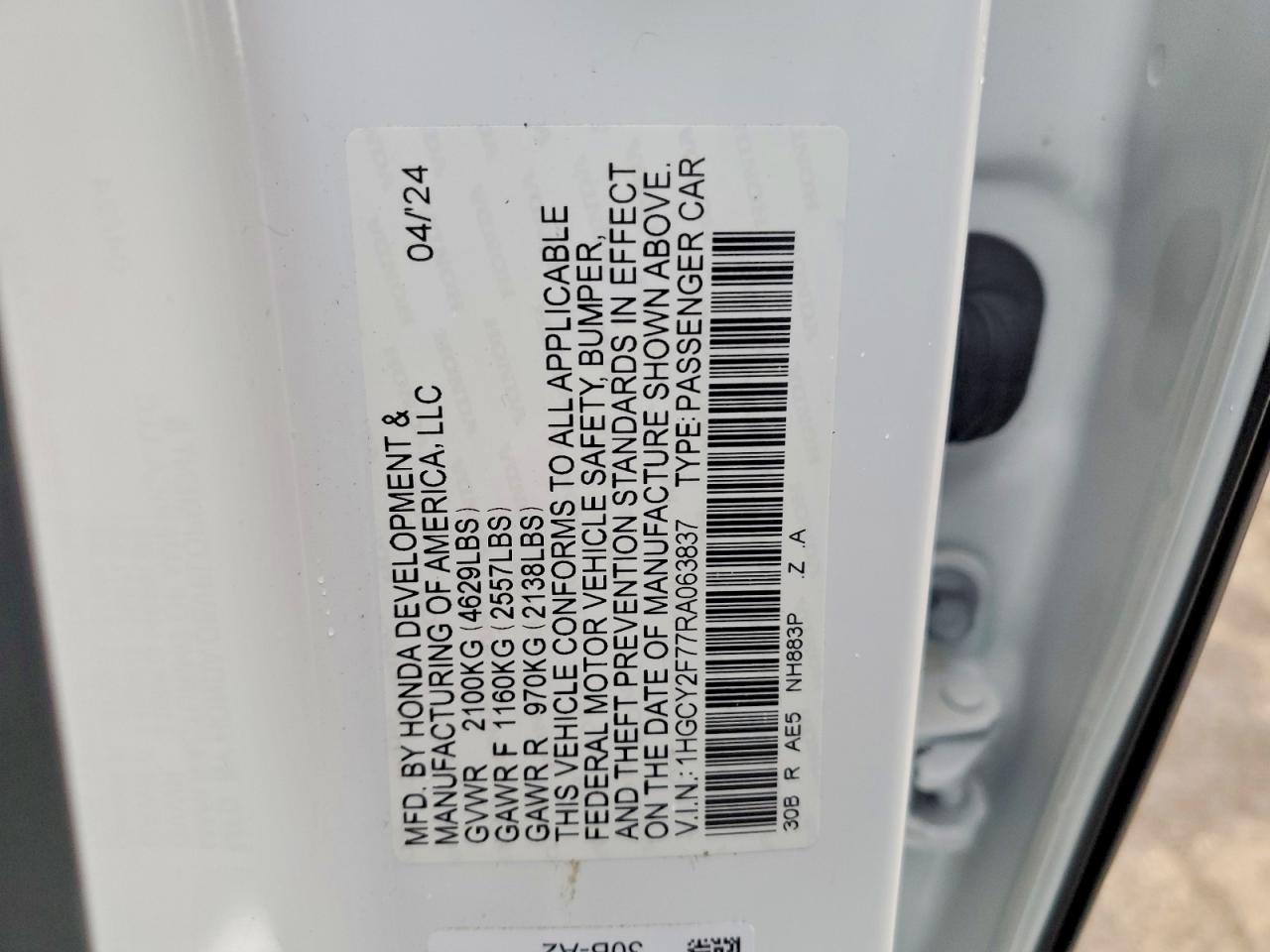 2024 HONDA ACCORD HYBRID SPORT-L photo 12