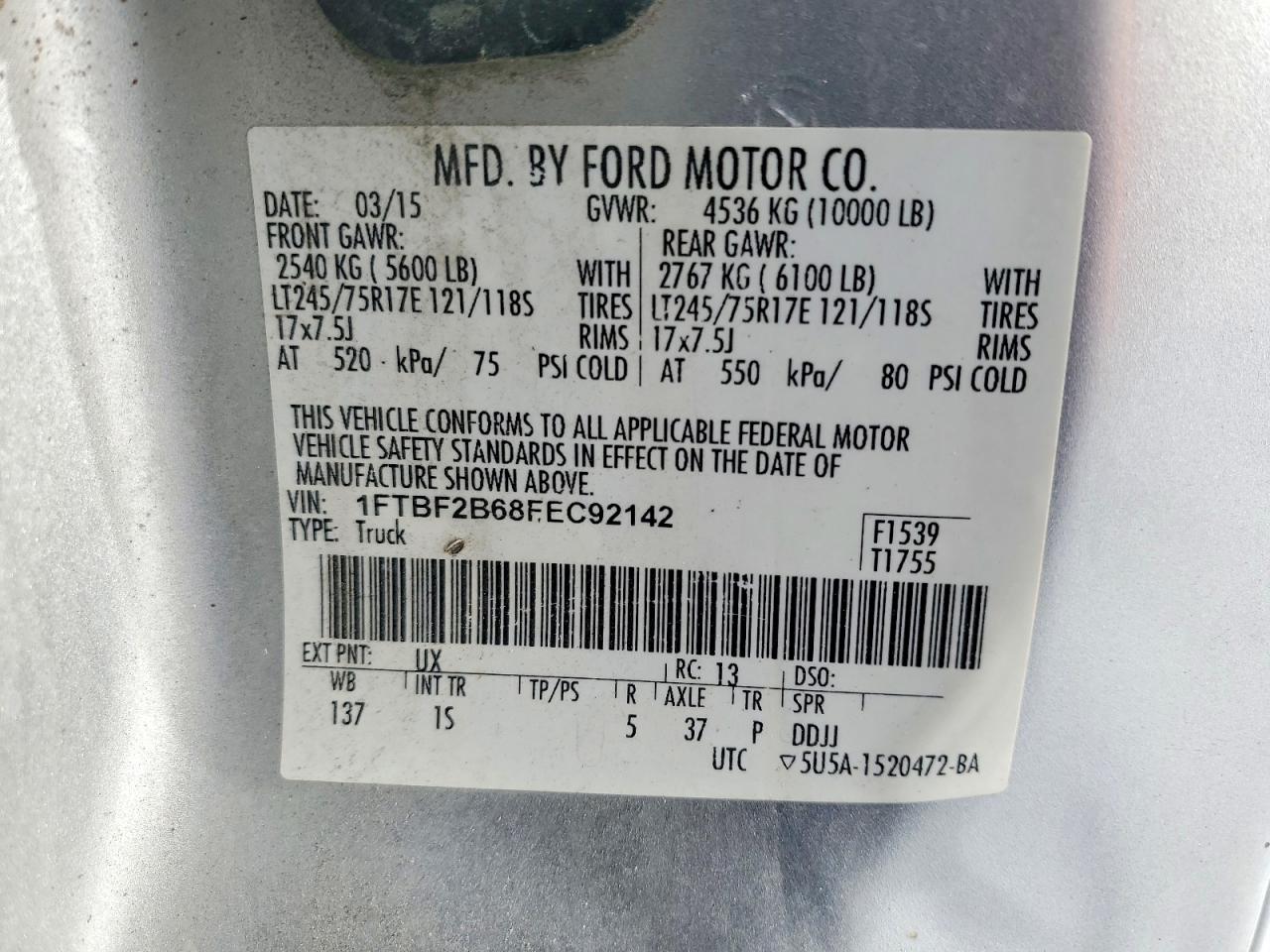 2015 FORD F250 SUPER DUTY photo 12