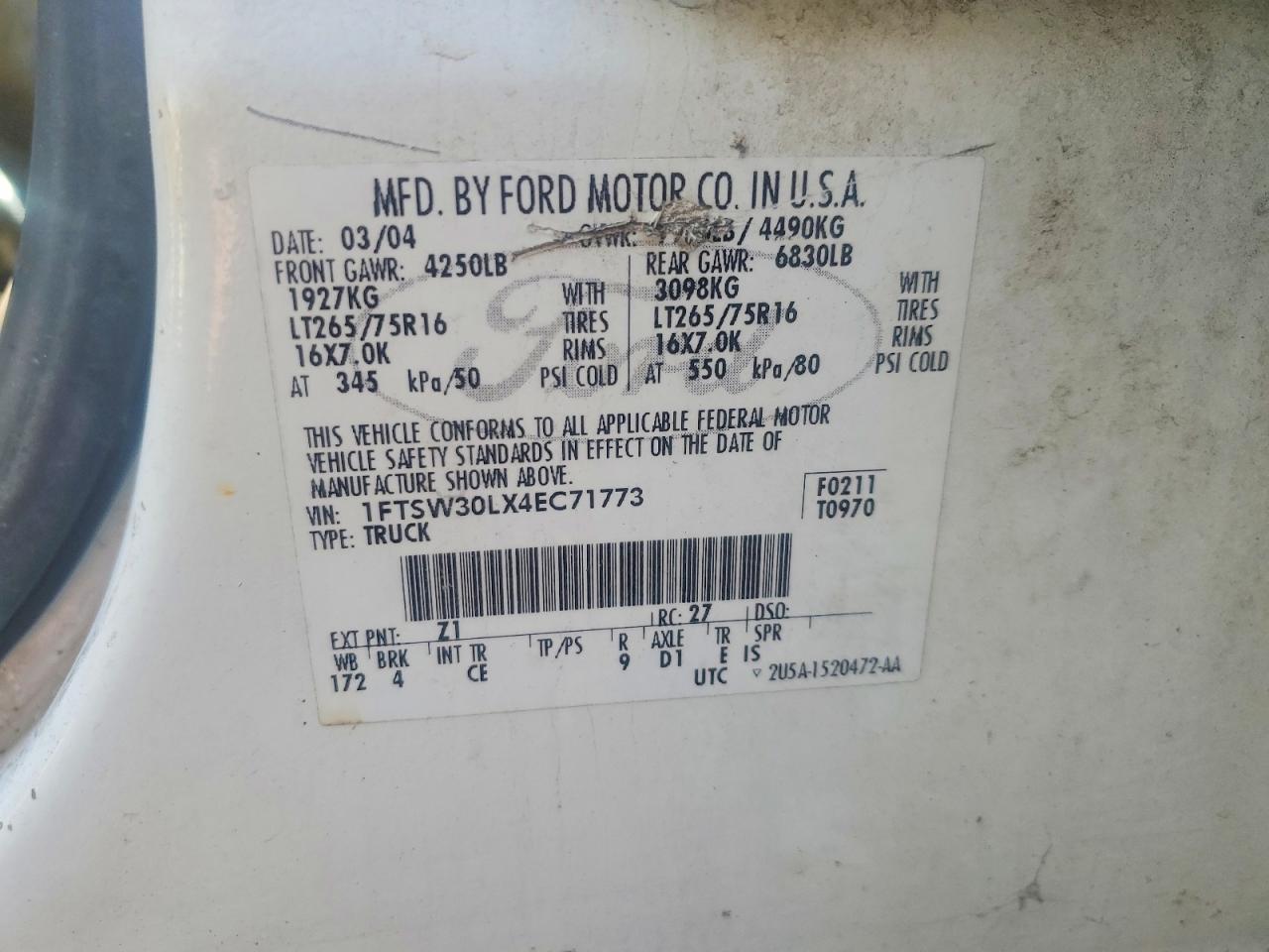 2004 FORD F350 SRW SUPER DUTY photo 13