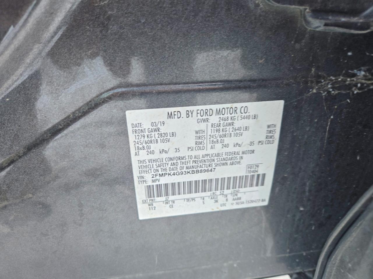 2019 FORD EDGE SE photo 13