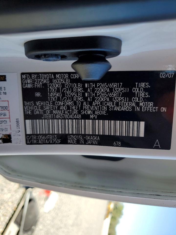 2007 TOYOTA 4RUNNER SR5 photo 13