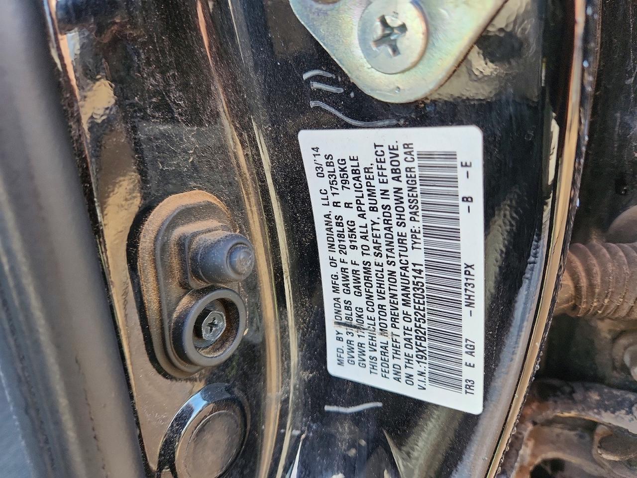 2014 HONDA CIVIC LX photo 13
