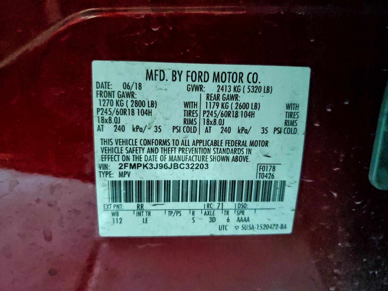 2018 FORD EDGE SEL photo 13