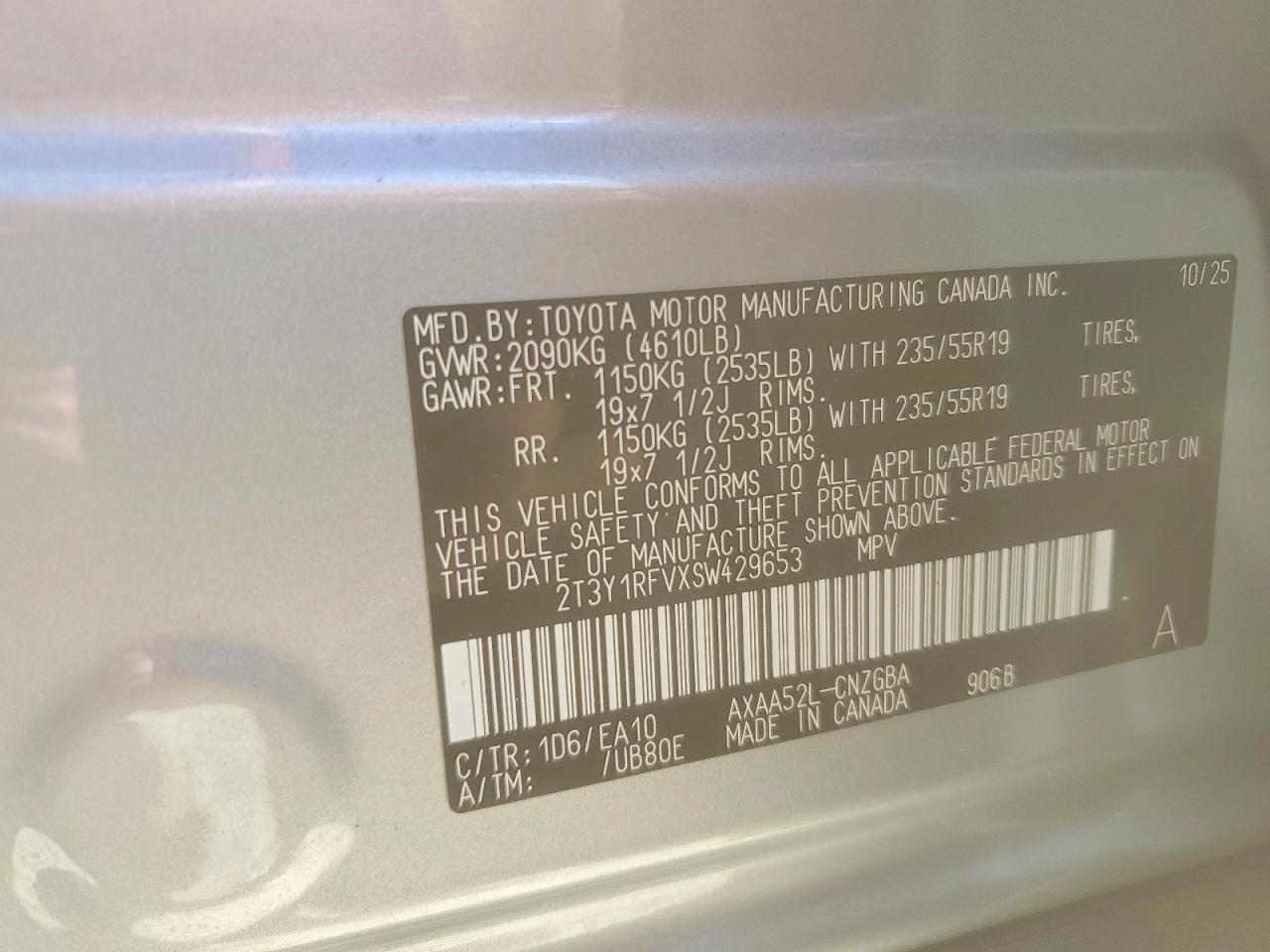 2025 TOYOTA RAV4 LIMITED photo 12