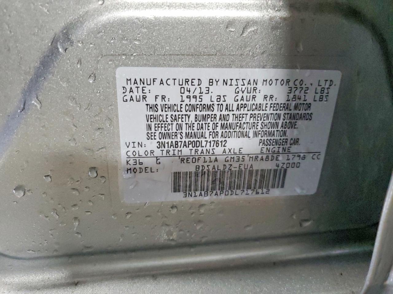 2013 NISSAN SENTRA S photo 12