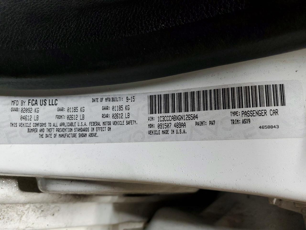 2016 CHRYSLER 200 LIMITED photo 12