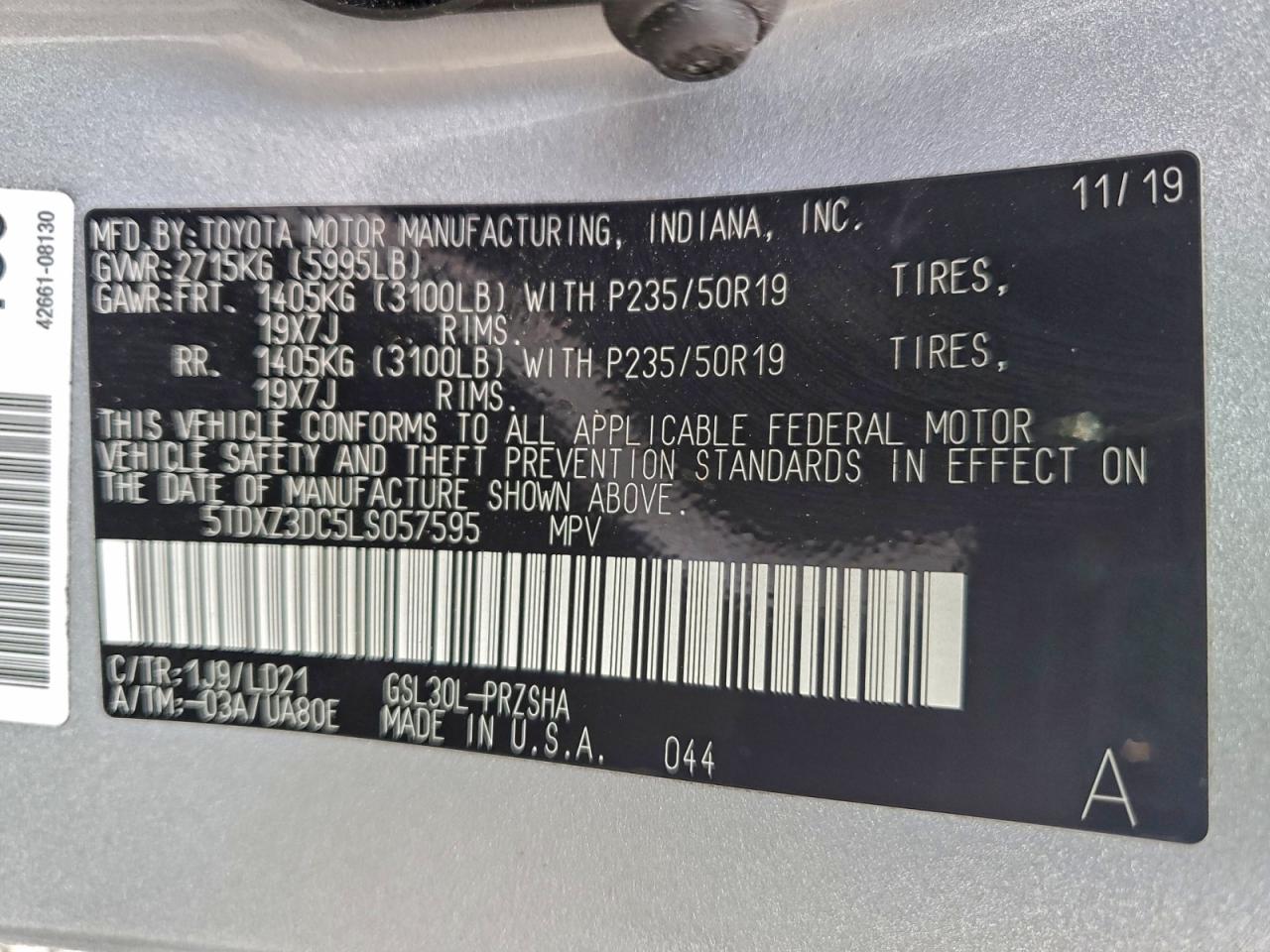 2020 TOYOTA SIENNA SE photo 25