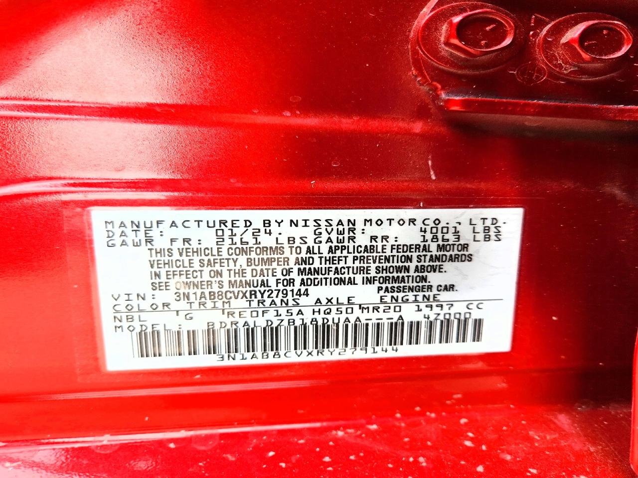2024 NISSAN SENTRA SV photo 12