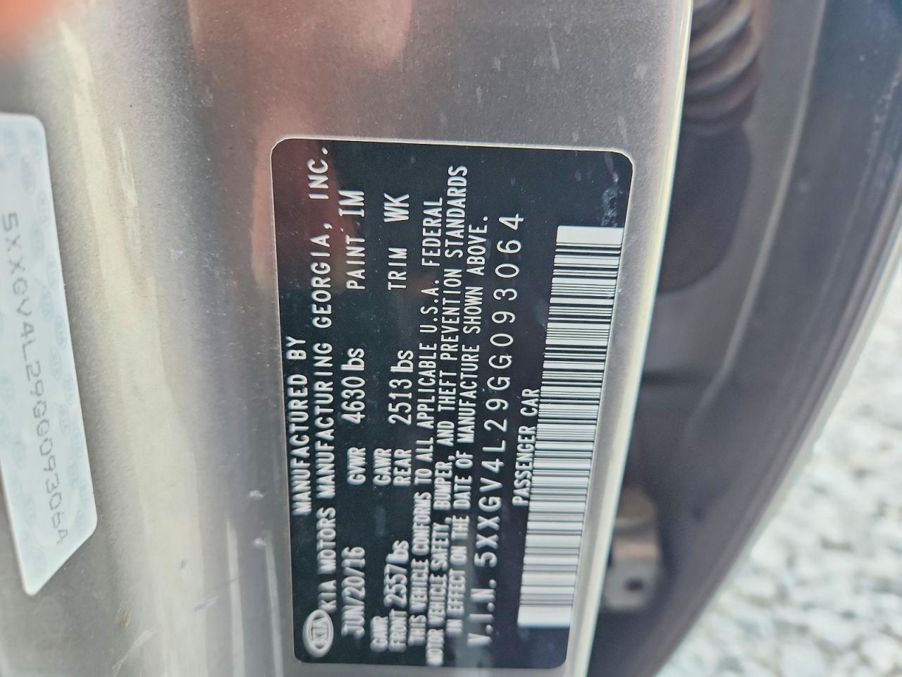 2016 KIA OPTIMA SXL photo 12