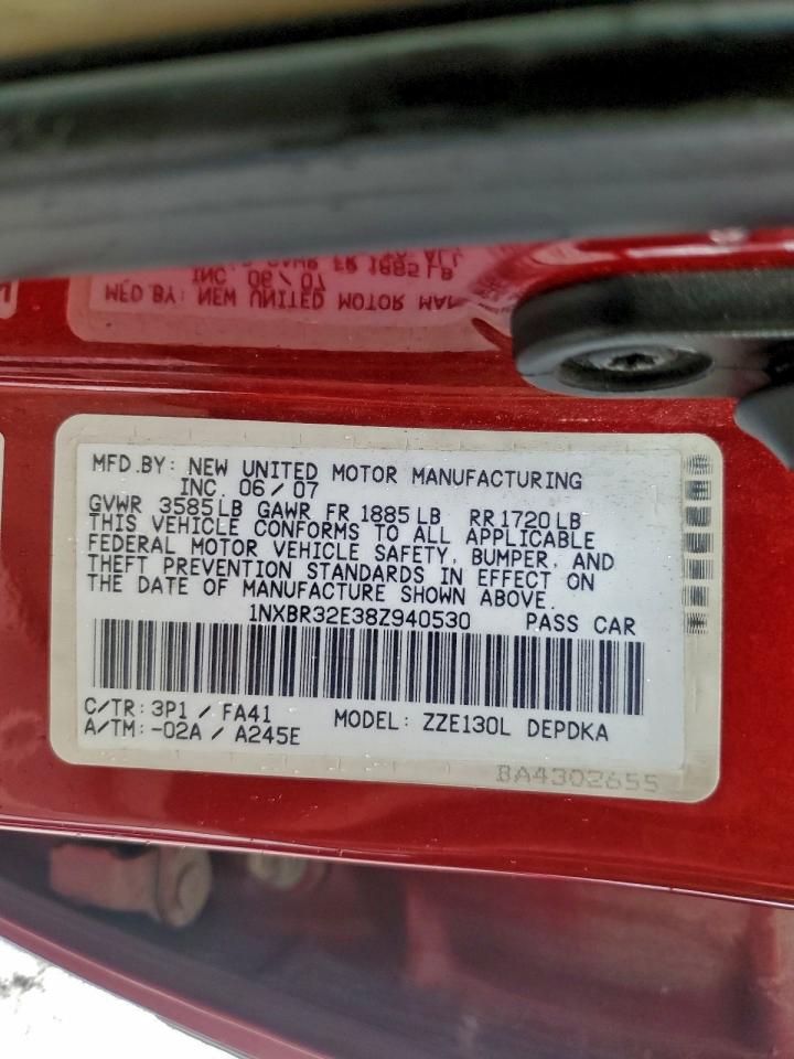 2008 TOYOTA COROLLA CE photo 12