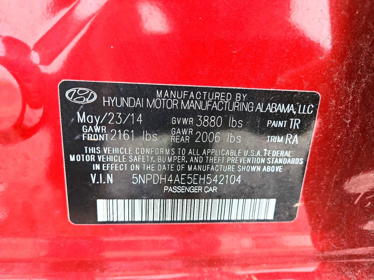 2014 HYUNDAI ELANTRA SE photo 12