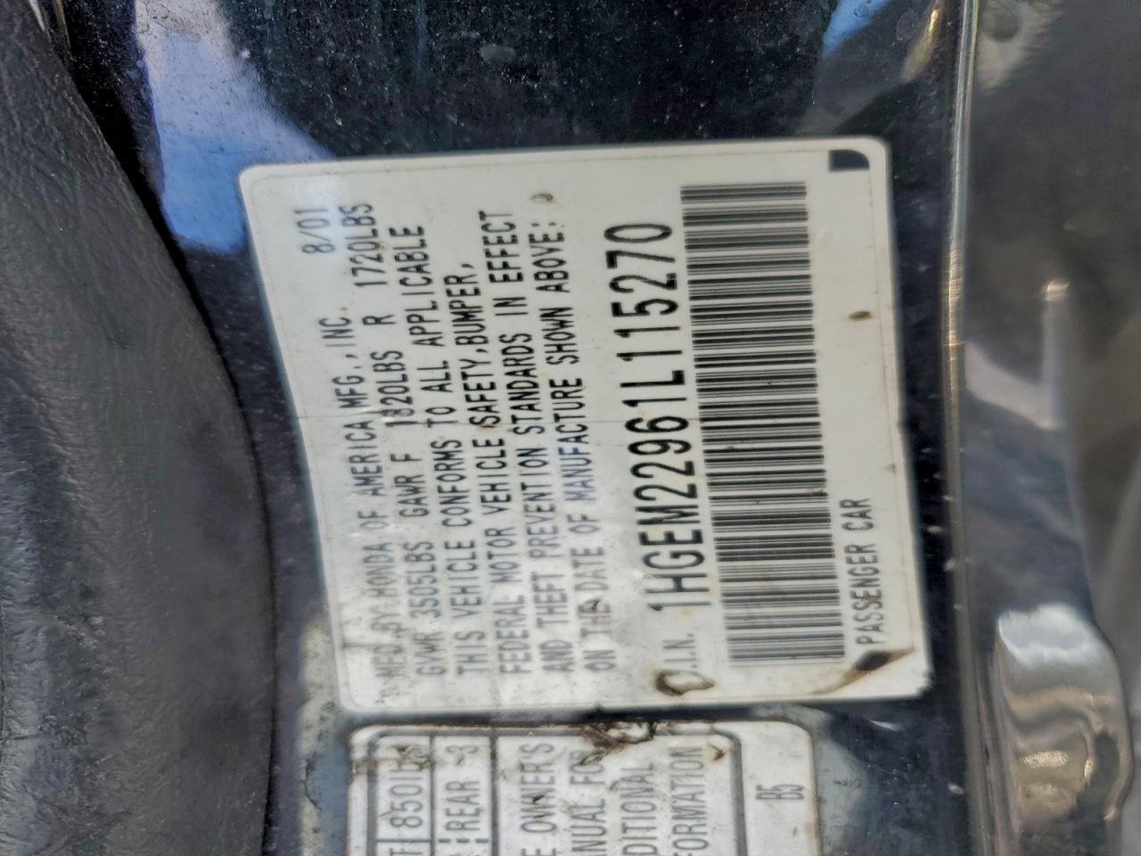 2001 HONDA CIVIC SI photo 13