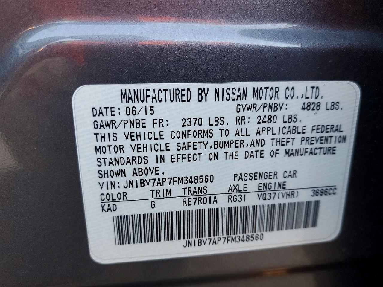 2015 INFINITI Q50 BASE photo 12
