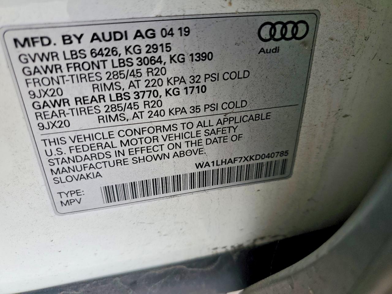 2019 AUDI Q7 PREMIUM PLUS photo 14