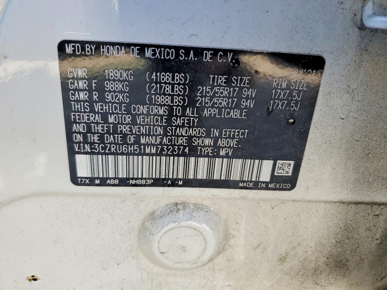 2021 HONDA HR-V EX photo 25