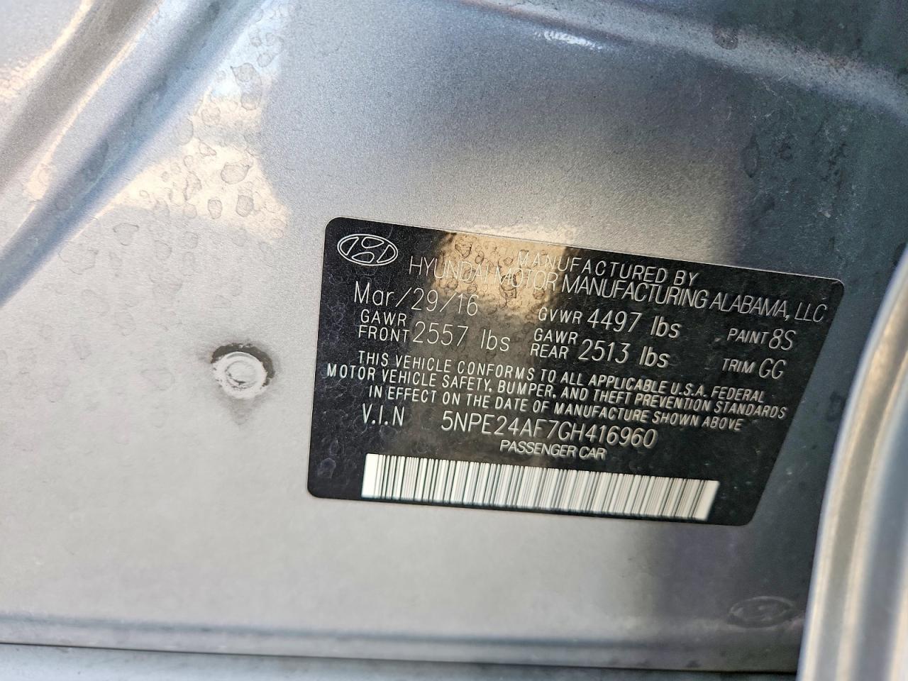 2016 HYUNDAI SONATA SE photo 34