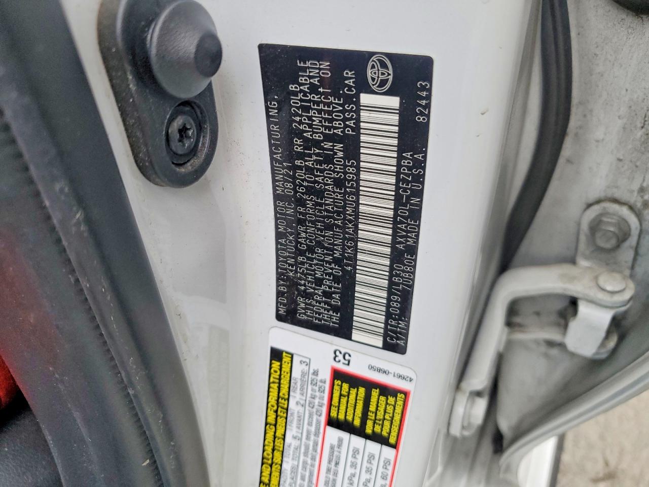 2021 TOYOTA CAMRY XSE photo 12
