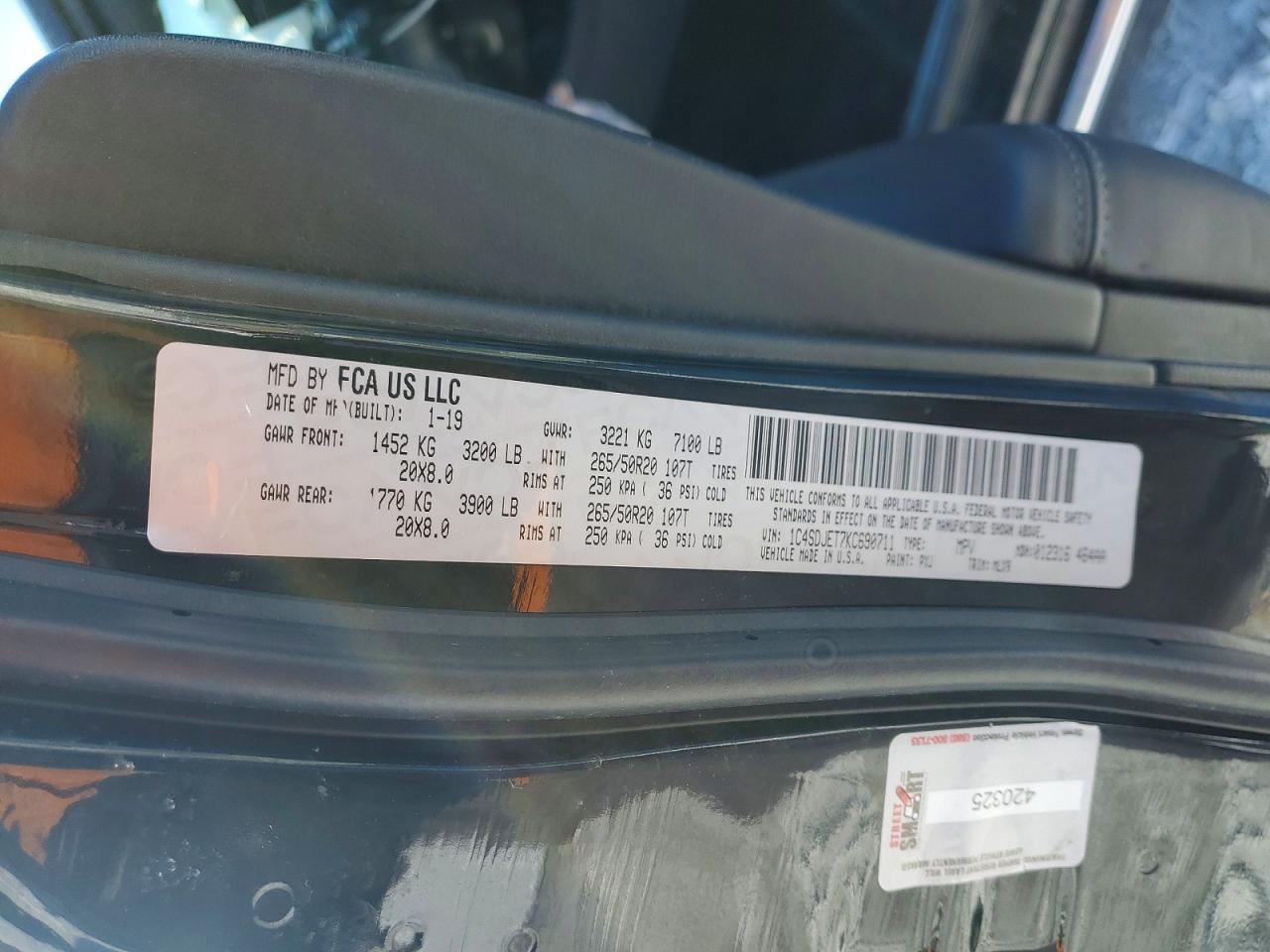 2019 DODGE DURANGO CITADEL photo 25