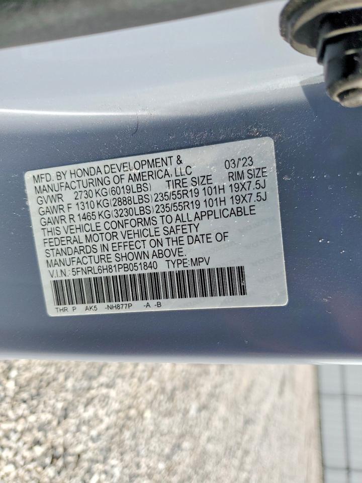 2023 HONDA ODYSSEY TOURING photo 13