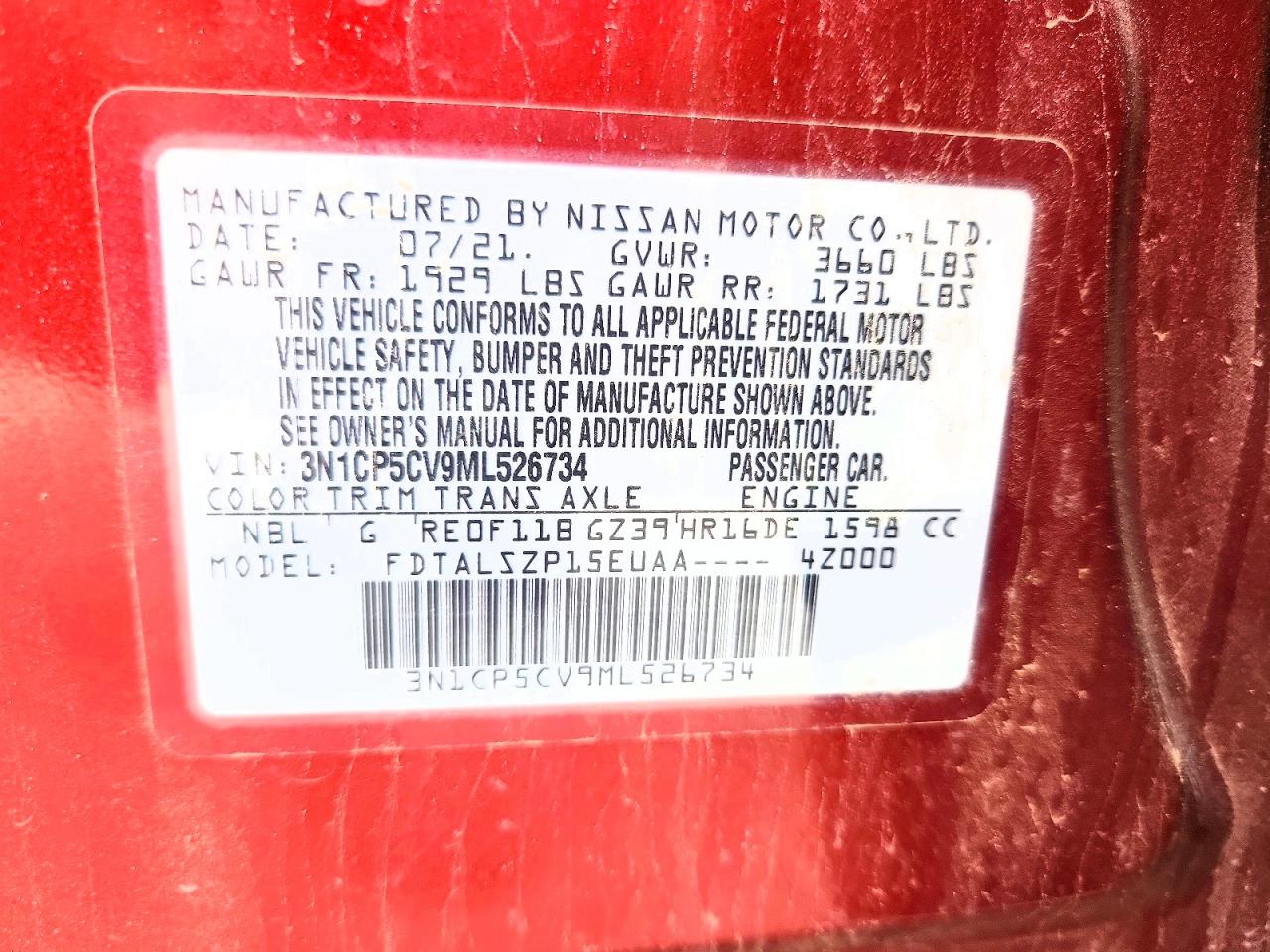 2021 NISSAN KICKS SV photo 13