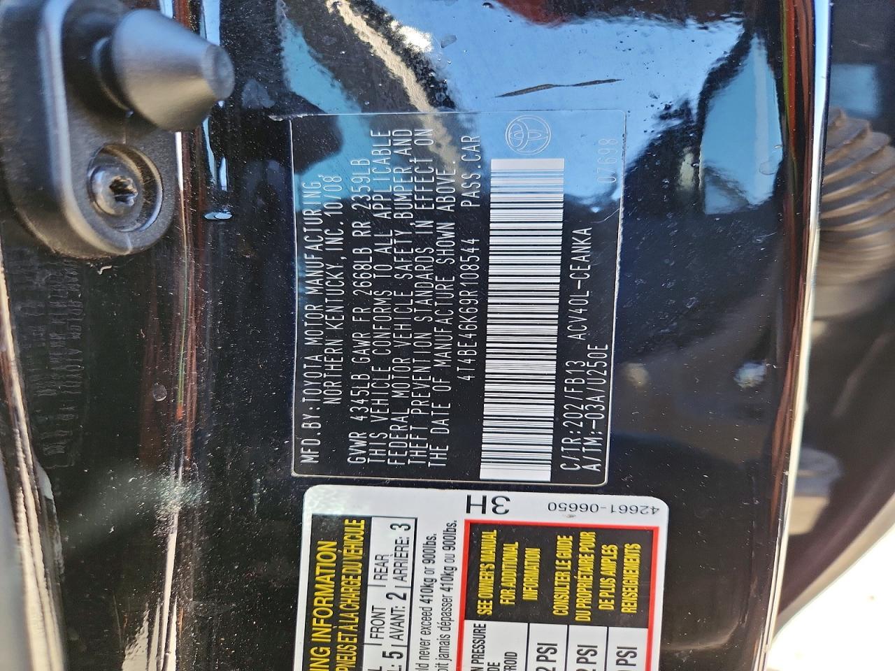 2009 TOYOTA CAMRY BASE photo 23