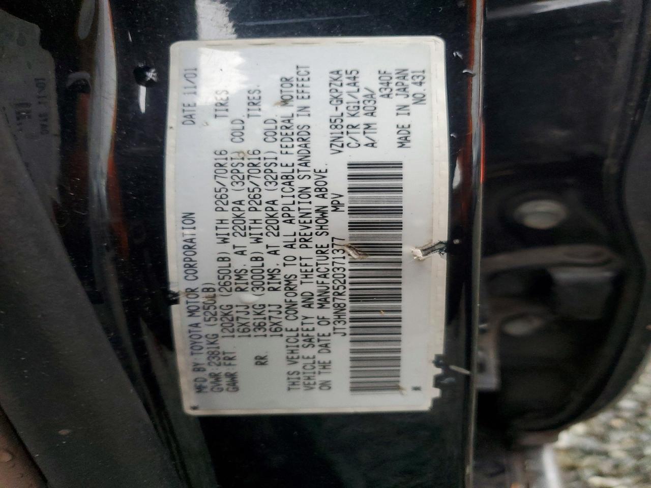 2002 TOYOTA 4RUNNER LIMITED photo 13