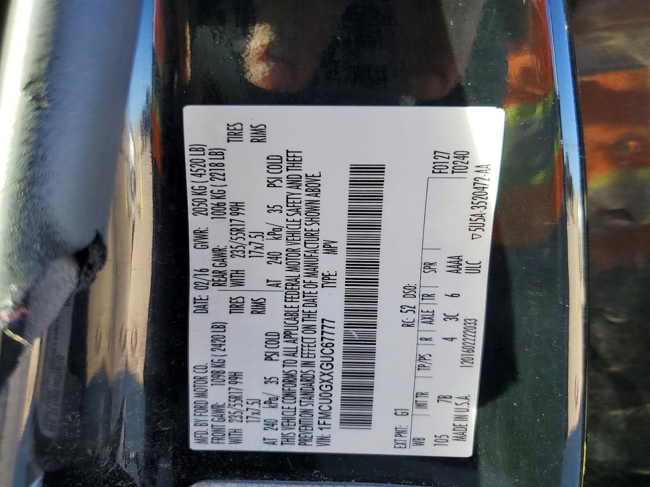 2016 FORD ESCAPE SE photo 23