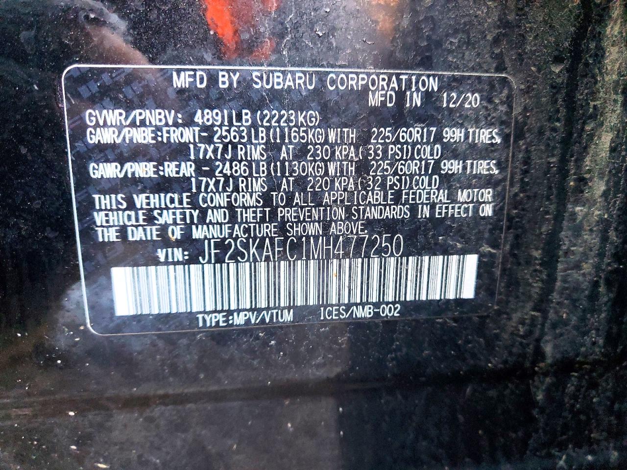 2021 SUBARU FORESTER PREMIUM photo 13