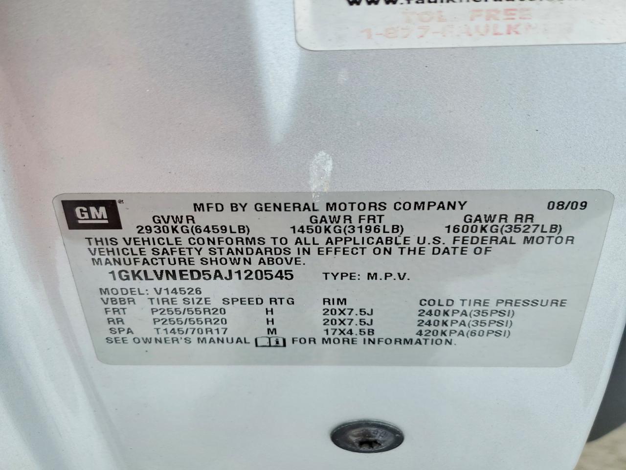 2010 GMC ACADIA SLT-2 photo 13