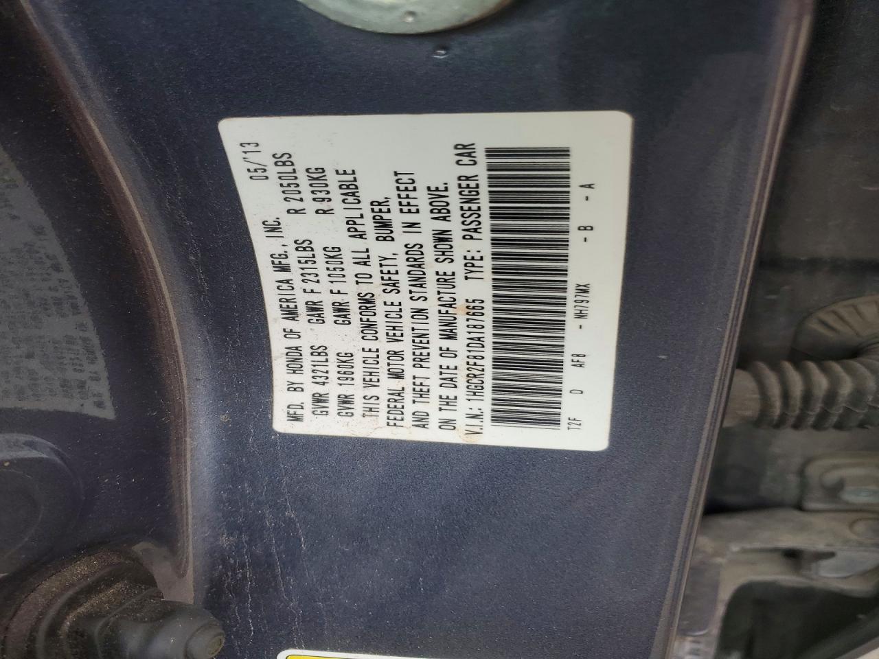 2013 HONDA ACCORD EXL photo 23