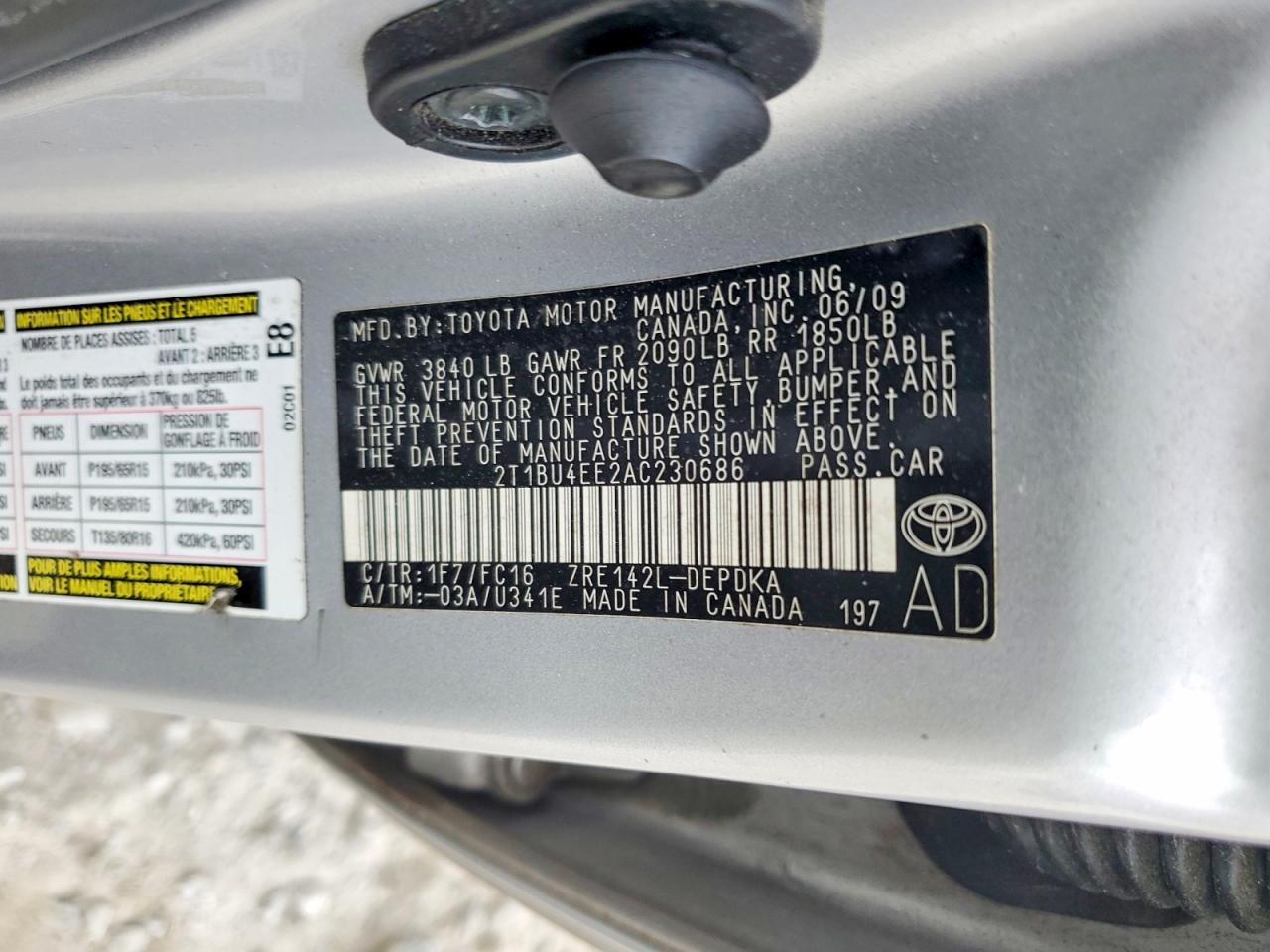 2010 TOYOTA COROLLA BASE photo 12