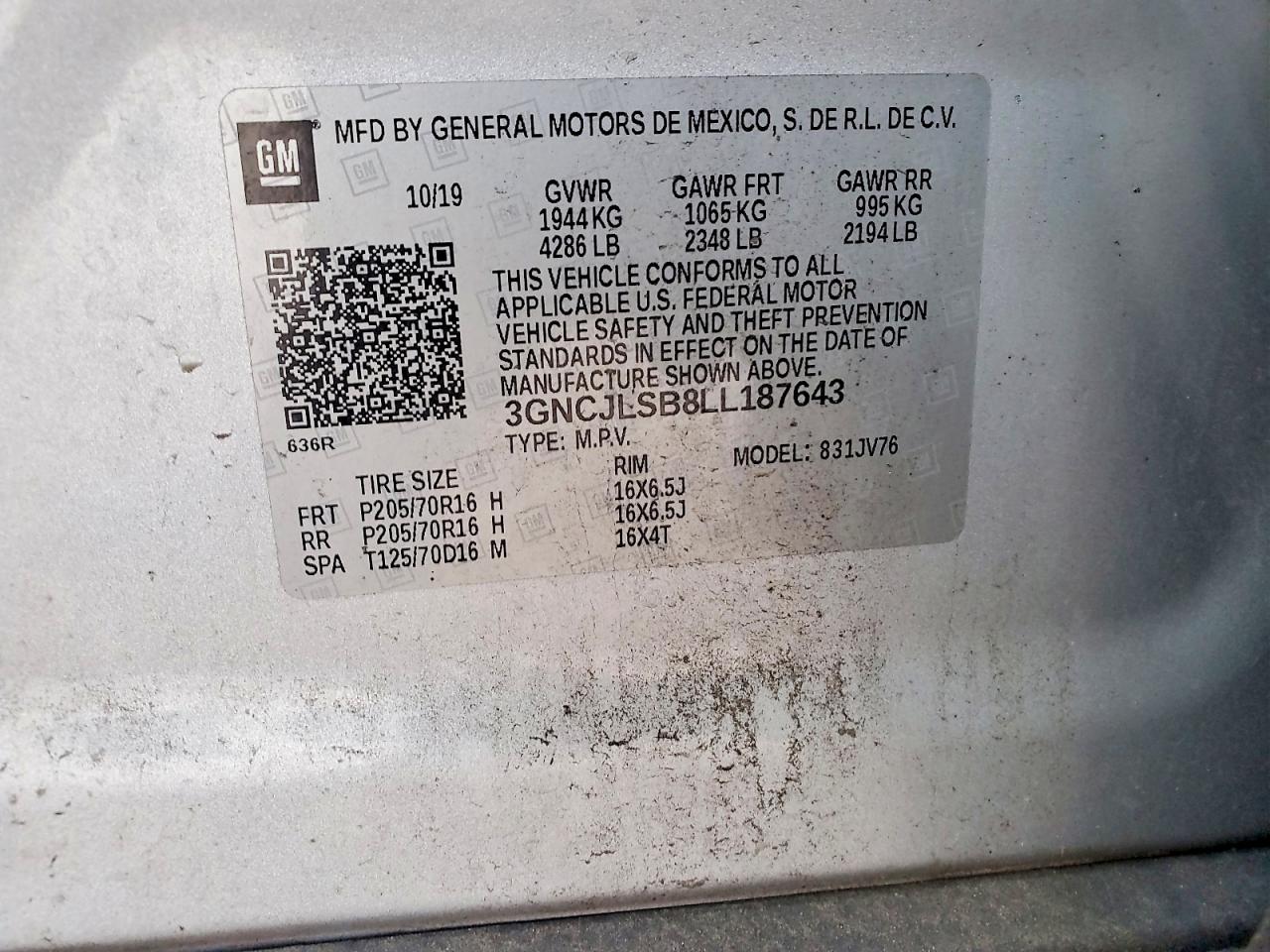 2020 CHEVROLET TRAX 1LT photo 12