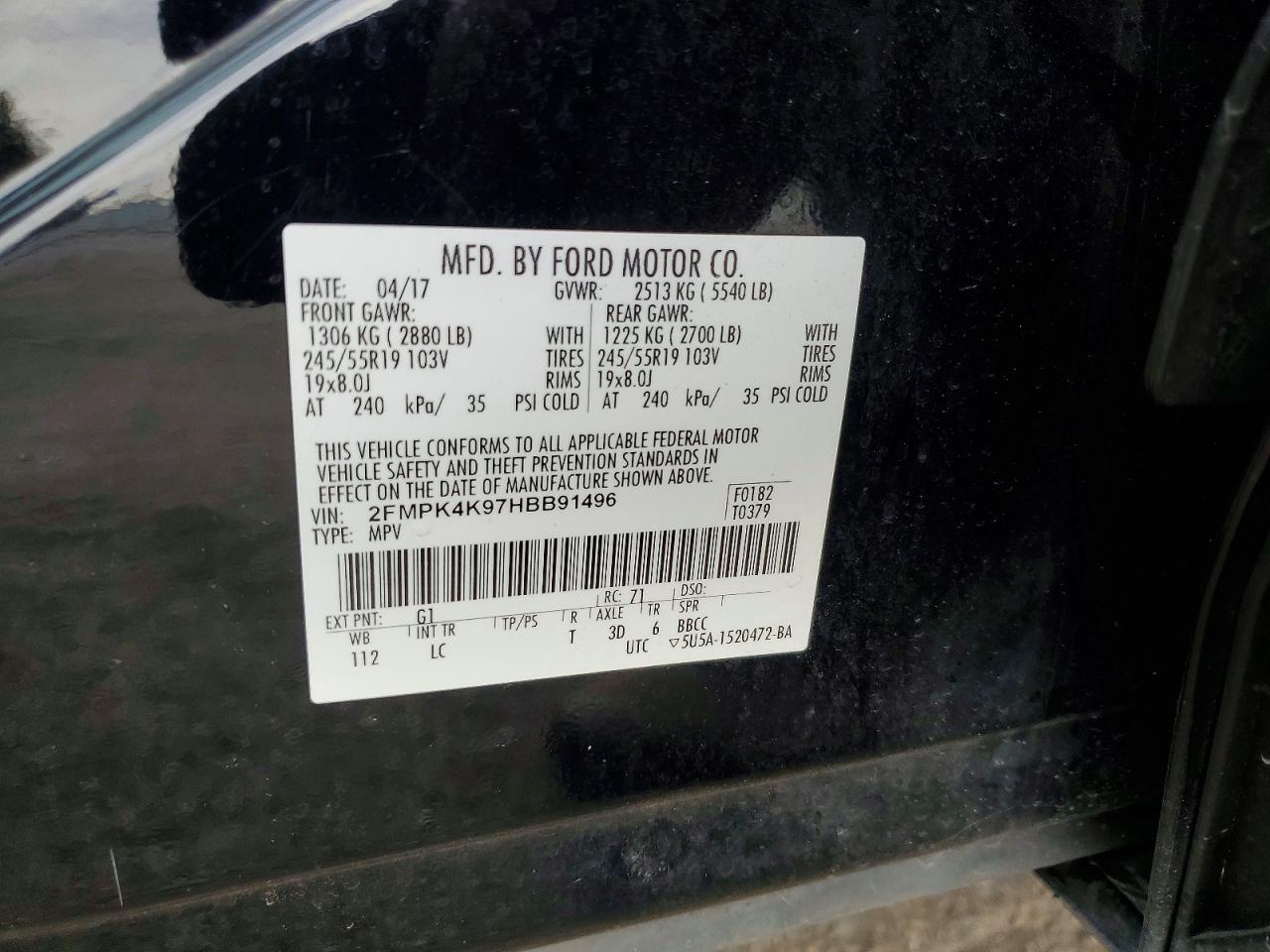 2017 FORD EDGE TITANIUM photo 25