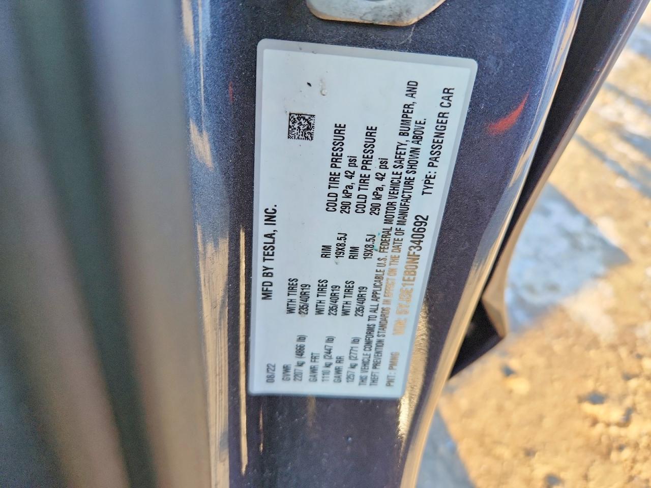 2022 TESLA MODEL 3 photo 23