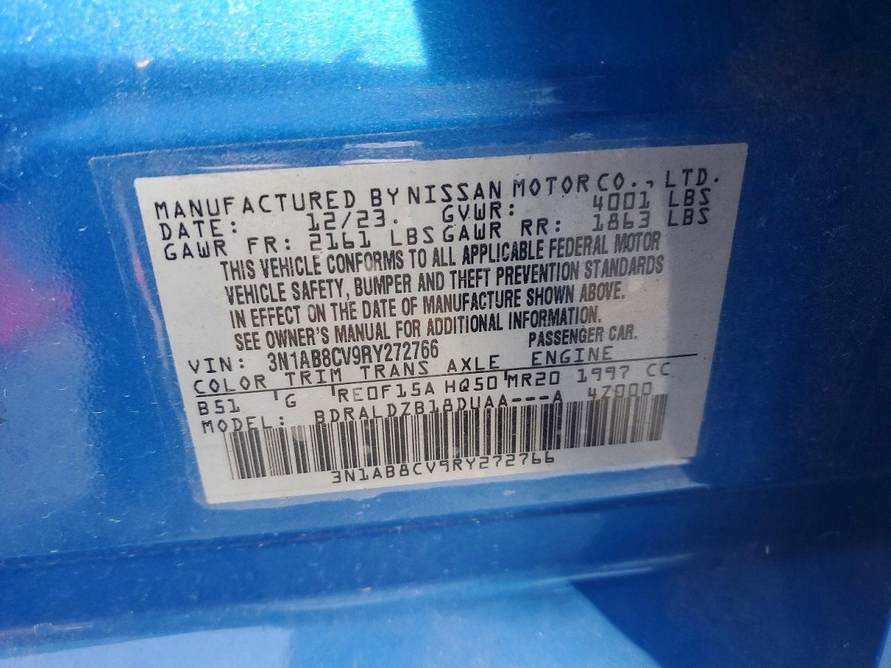 2024 NISSAN SENTRA SV photo 12