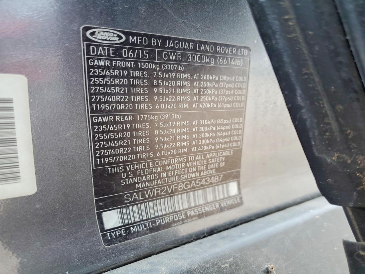 2016 LAND ROVER RANGE ROVER SPORT HSE photo 12