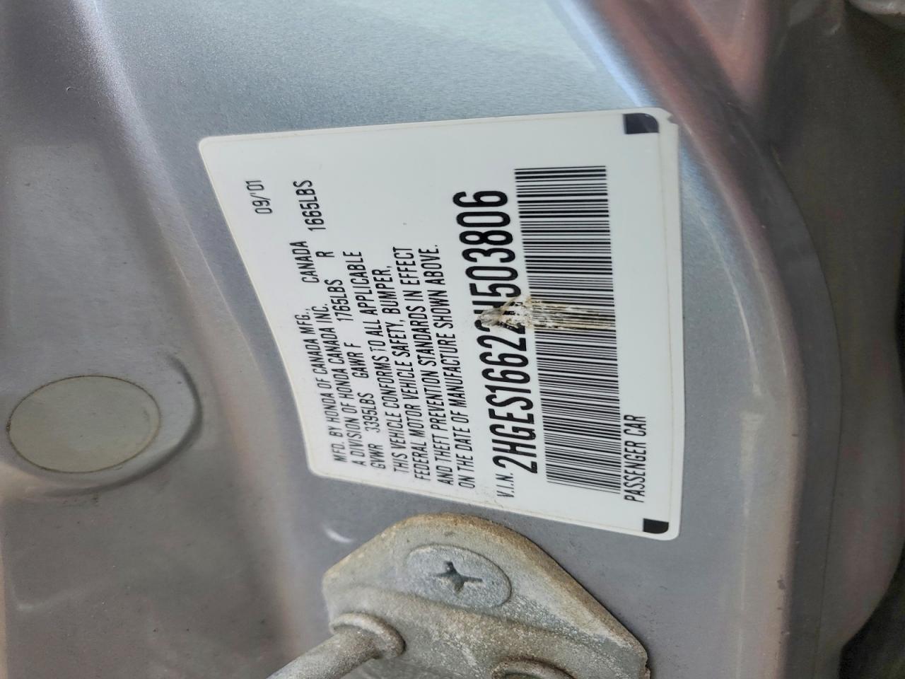 2002 HONDA CIVIC LX photo 13