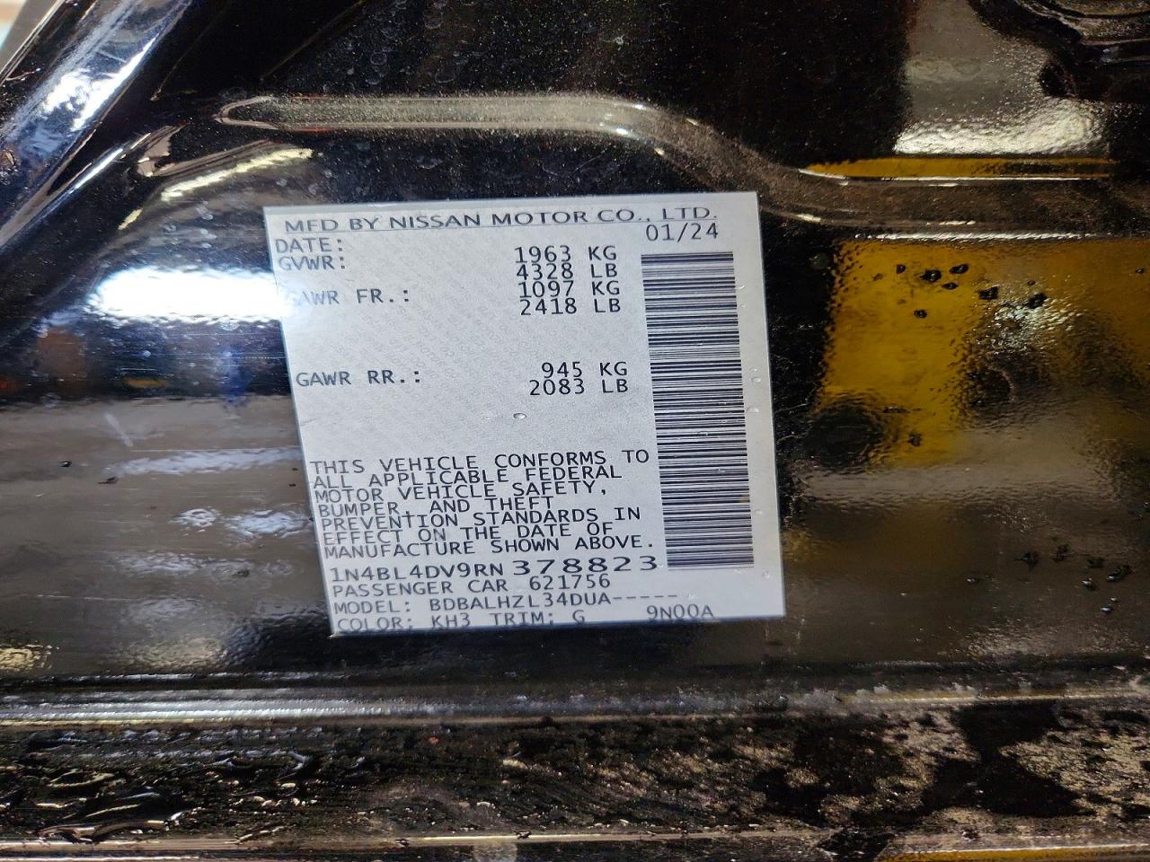 2024 NISSAN ALTIMA SV photo 13