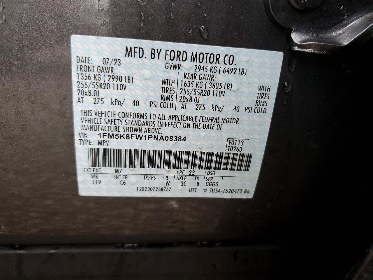 2023 FORD EXPLORER LIMITED photo 37