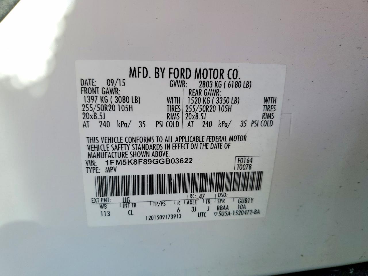 2016 FORD EXPLORER LIMITED photo 13