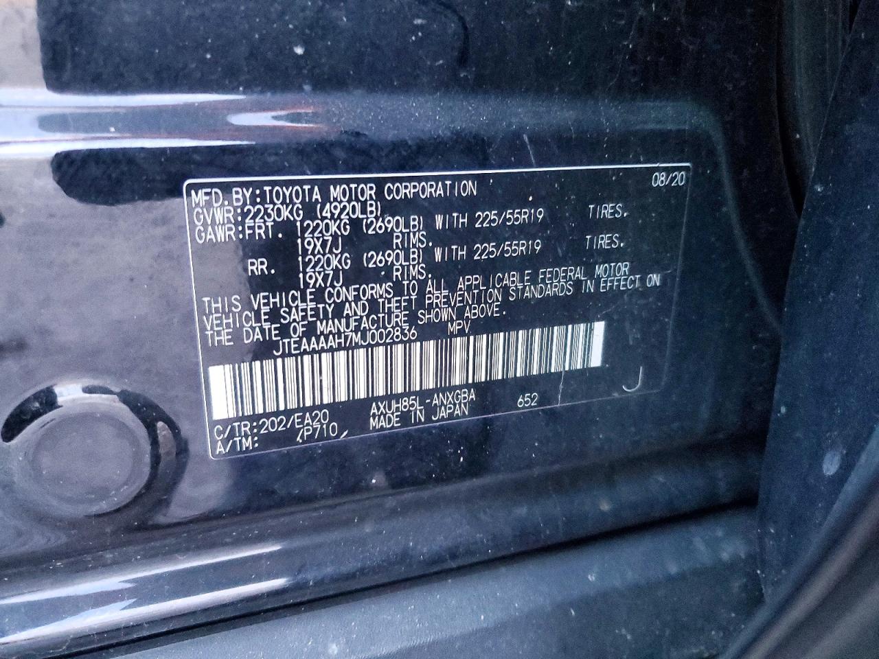 2021 TOYOTA VENZA LE photo 13