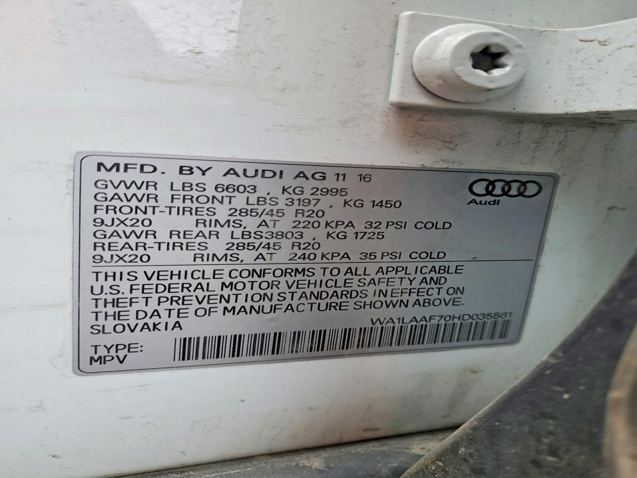 2017 AUDI Q7 PREMIUM PLUS photo 12