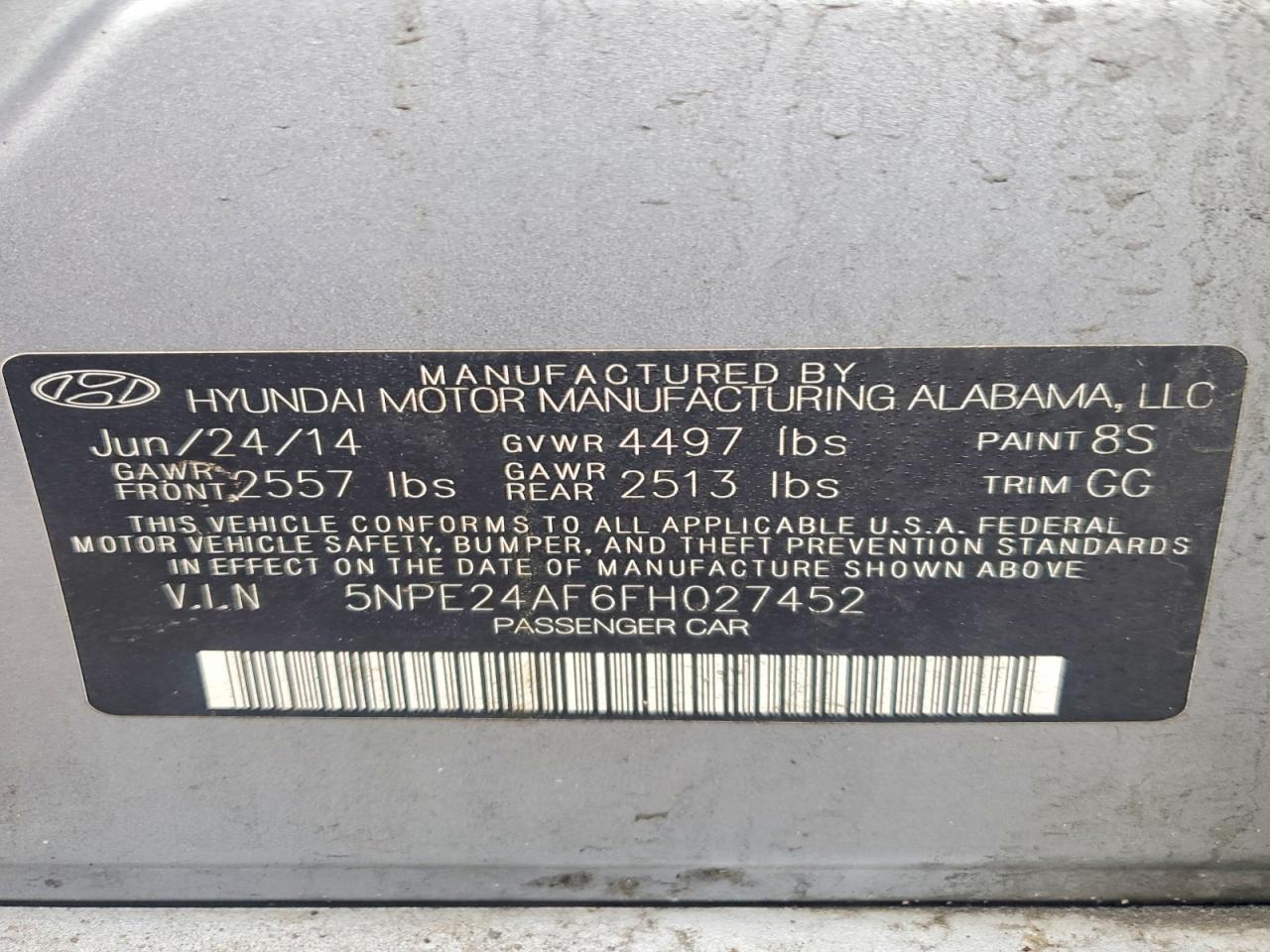 2015 HYUNDAI SONATA SE photo 34